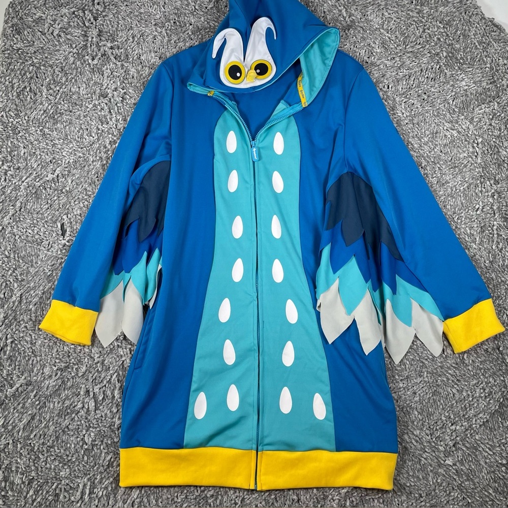 Tipsy Elves Full Zip Hoodie Men's XL Baby Blue Bird Halloween Costume Festive